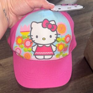 Hello Kitty Pink Floral Kids Hat